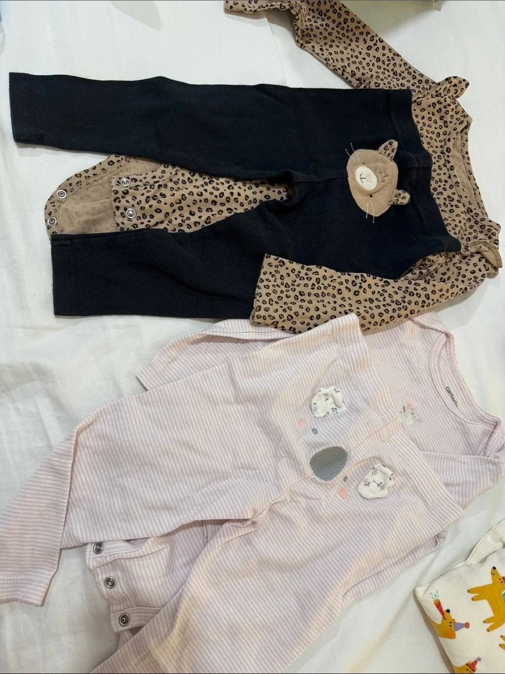 Lot of PJ sets from Gap, Carters and old Navy.  Mostly long sleeve and pants